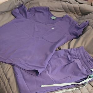 Purple Women's Scrub Set